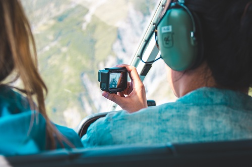 un tour en hélicoptère à la Réunion